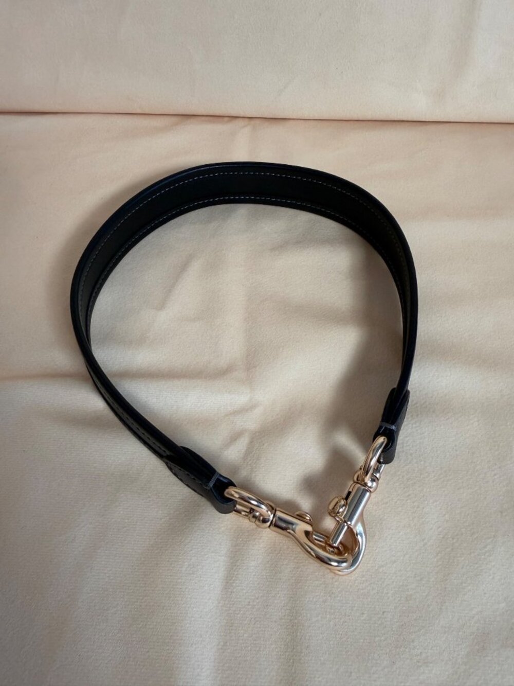Coach Replacement Shoulder Strap Black Leather Gold Tone Hardware
